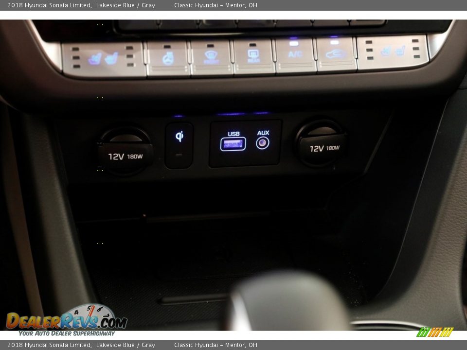 2018 Hyundai Sonata Limited Lakeside Blue / Gray Photo #14