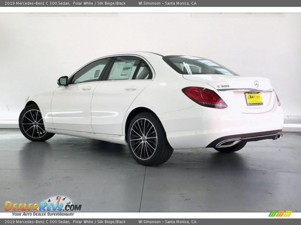 2019 Mercedes-Benz C 300 Sedan Polar White / Silk Beige/Black Photo #2