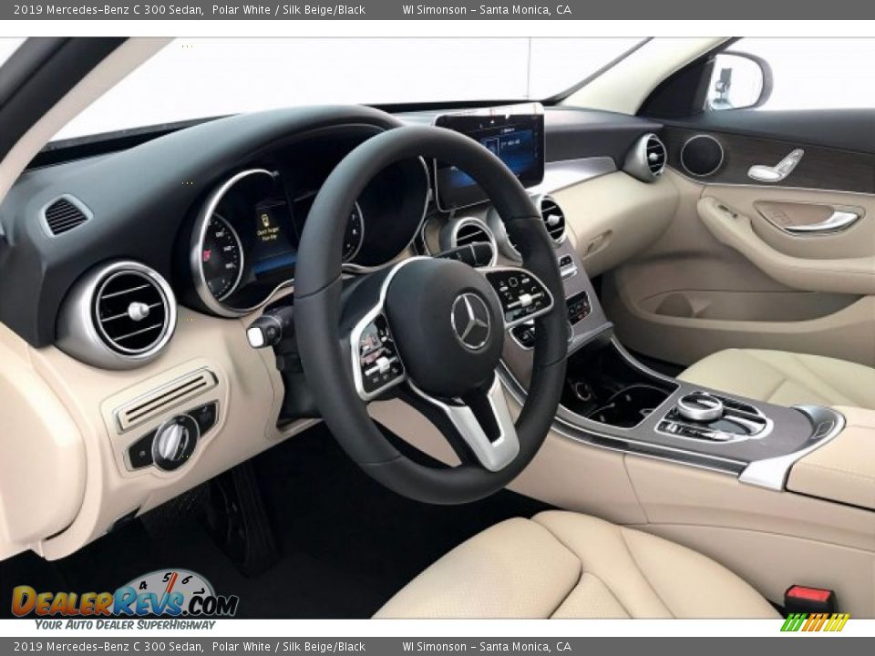 2019 Mercedes-Benz C 300 Sedan Polar White / Silk Beige/Black Photo #4