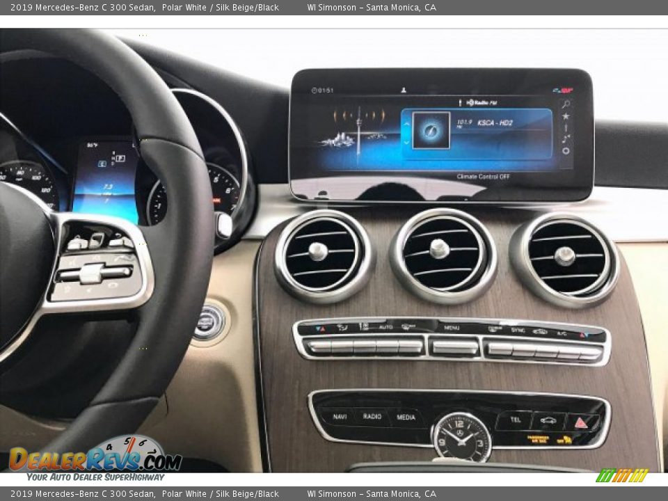 2019 Mercedes-Benz C 300 Sedan Polar White / Silk Beige/Black Photo #6