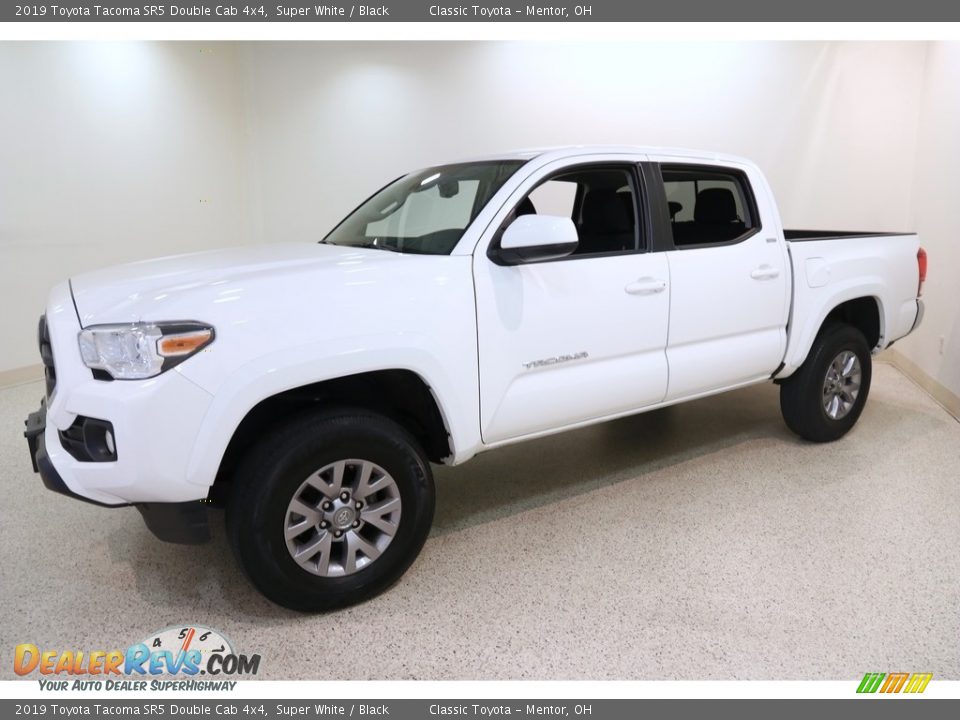 2019 Toyota Tacoma SR5 Double Cab 4x4 Super White / Black Photo #3