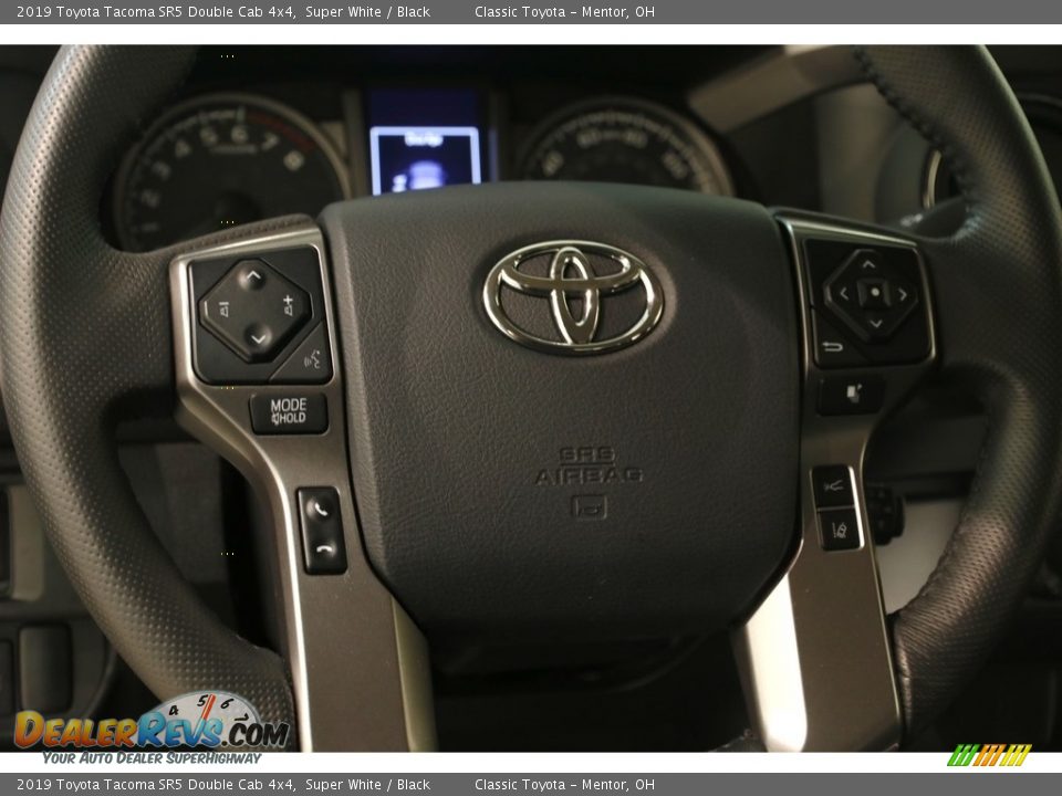 2019 Toyota Tacoma SR5 Double Cab 4x4 Super White / Black Photo #6