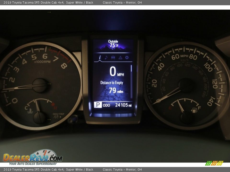 2019 Toyota Tacoma SR5 Double Cab 4x4 Super White / Black Photo #7