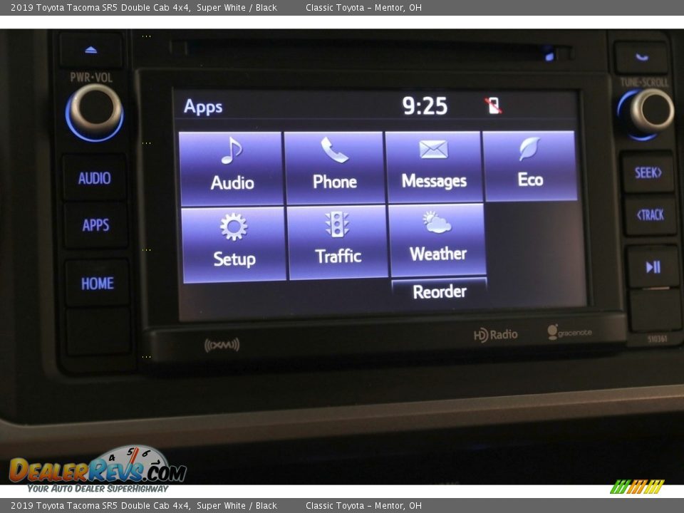 2019 Toyota Tacoma SR5 Double Cab 4x4 Super White / Black Photo #9