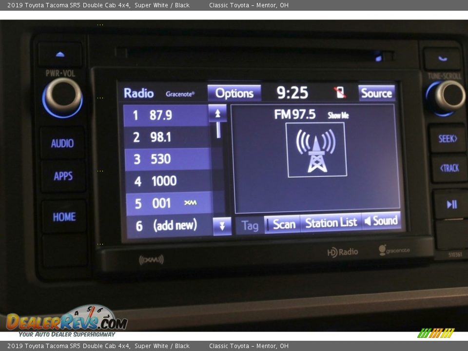 2019 Toyota Tacoma SR5 Double Cab 4x4 Super White / Black Photo #10