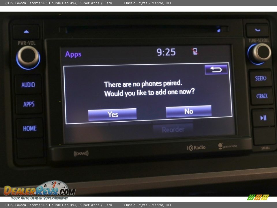 2019 Toyota Tacoma SR5 Double Cab 4x4 Super White / Black Photo #12