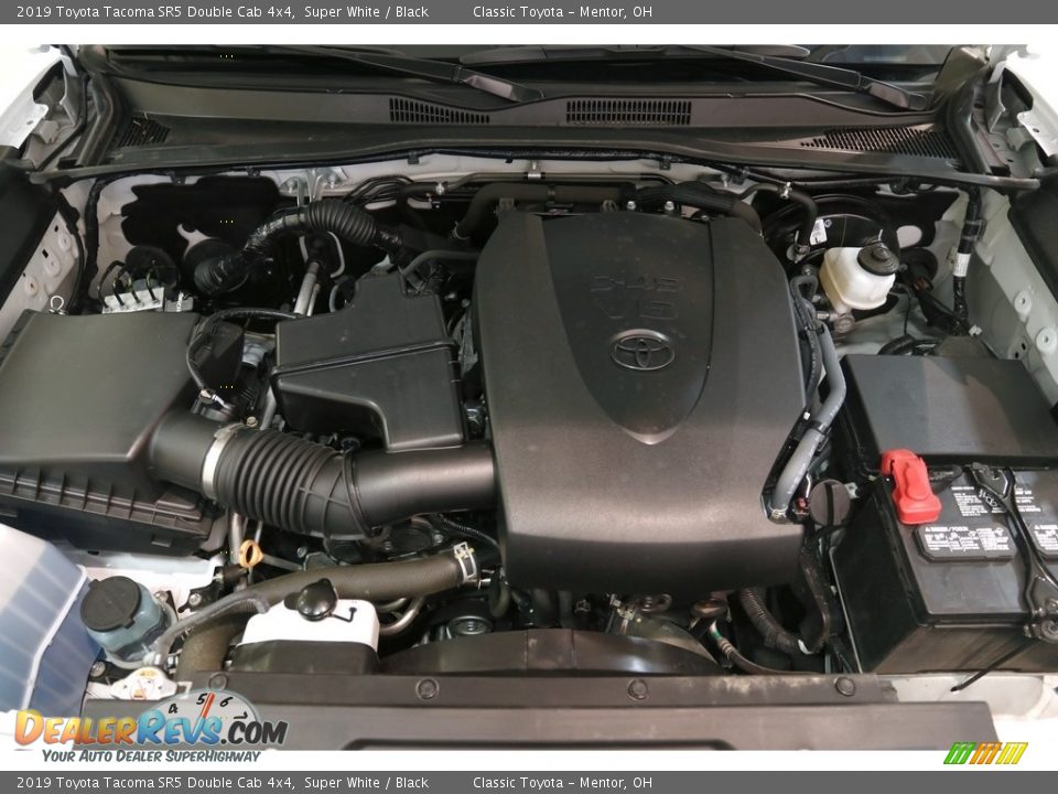 2019 Toyota Tacoma SR5 Double Cab 4x4 Super White / Black Photo #20