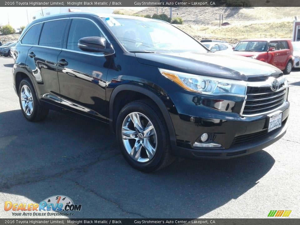 2016 Toyota Highlander Limited Midnight Black Metallic / Black Photo #1