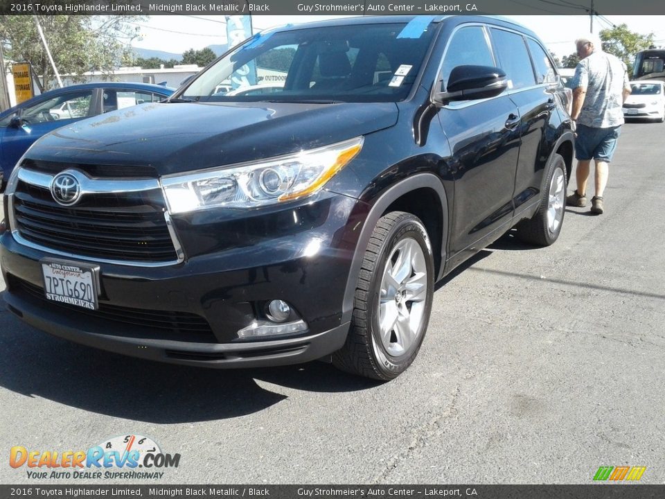 2016 Toyota Highlander Limited Midnight Black Metallic / Black Photo #2