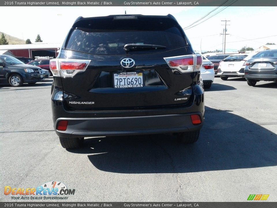 2016 Toyota Highlander Limited Midnight Black Metallic / Black Photo #3