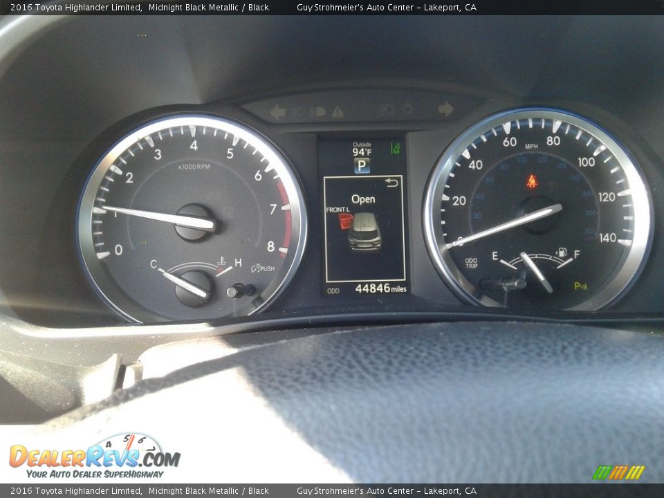 2016 Toyota Highlander Limited Midnight Black Metallic / Black Photo #7