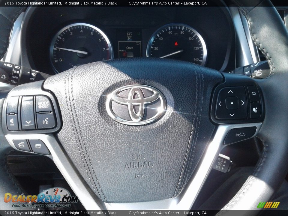 2016 Toyota Highlander Limited Midnight Black Metallic / Black Photo #8