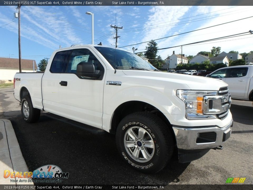 2019 Ford F150 XLT SuperCab 4x4 Oxford White / Earth Gray Photo #3