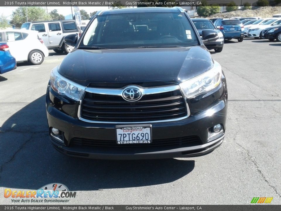 2016 Toyota Highlander Limited Midnight Black Metallic / Black Photo #9