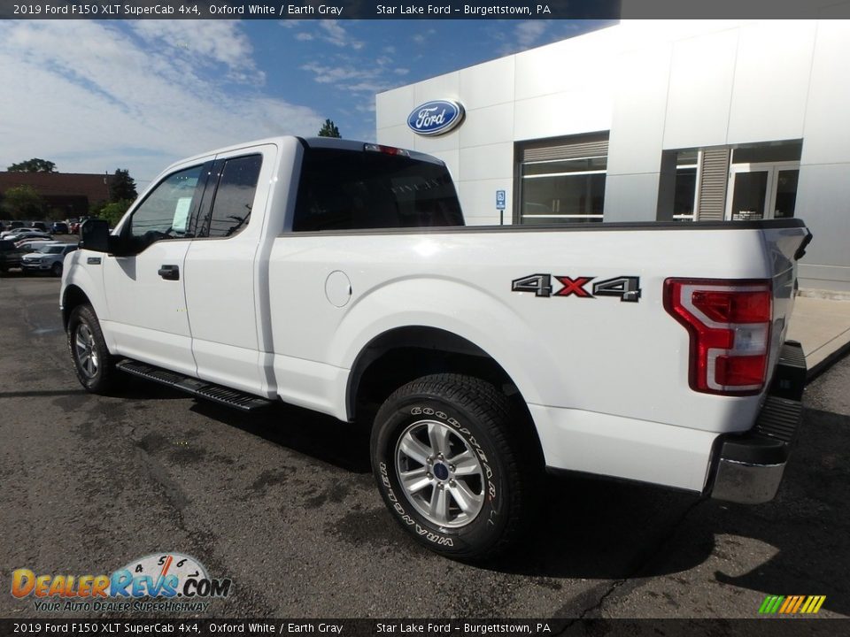 2019 Ford F150 XLT SuperCab 4x4 Oxford White / Earth Gray Photo #7