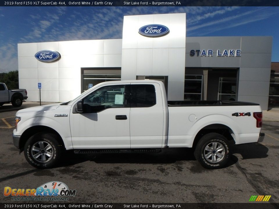 2019 Ford F150 XLT SuperCab 4x4 Oxford White / Earth Gray Photo #8
