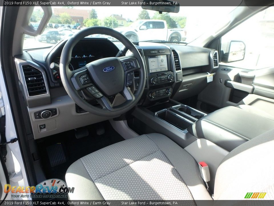 2019 Ford F150 XLT SuperCab 4x4 Oxford White / Earth Gray Photo #13