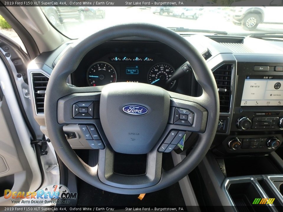 2019 Ford F150 XLT SuperCab 4x4 Oxford White / Earth Gray Photo #15