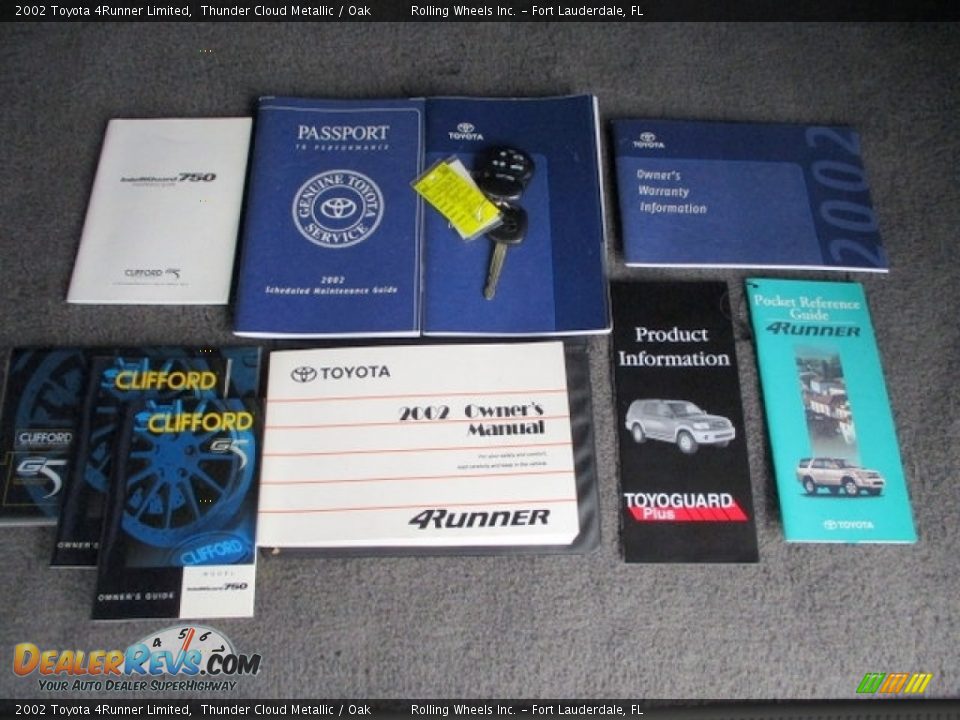 2002 Toyota 4Runner Limited Thunder Cloud Metallic / Oak Photo #10