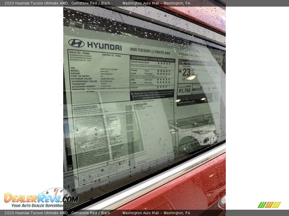 2020 Hyundai Tucson Ultimate AWD Gemstone Red / Black Photo #16