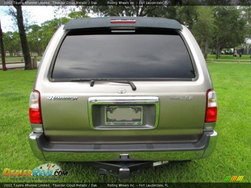 2002 Toyota 4Runner Limited Thunder Cloud Metallic / Oak Photo #30