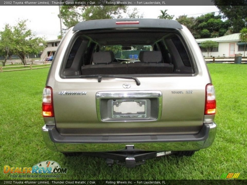 2002 Toyota 4Runner Limited Thunder Cloud Metallic / Oak Photo #33