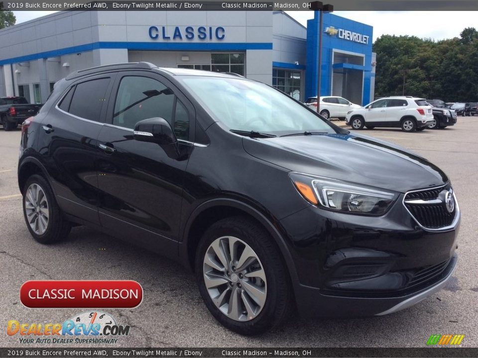 2019 Buick Encore Preferred AWD Ebony Twilight Metallic / Ebony Photo #1