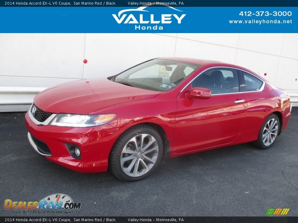 2014 Honda Accord EX-L V6 Coupe San Marino Red / Black Photo #1
