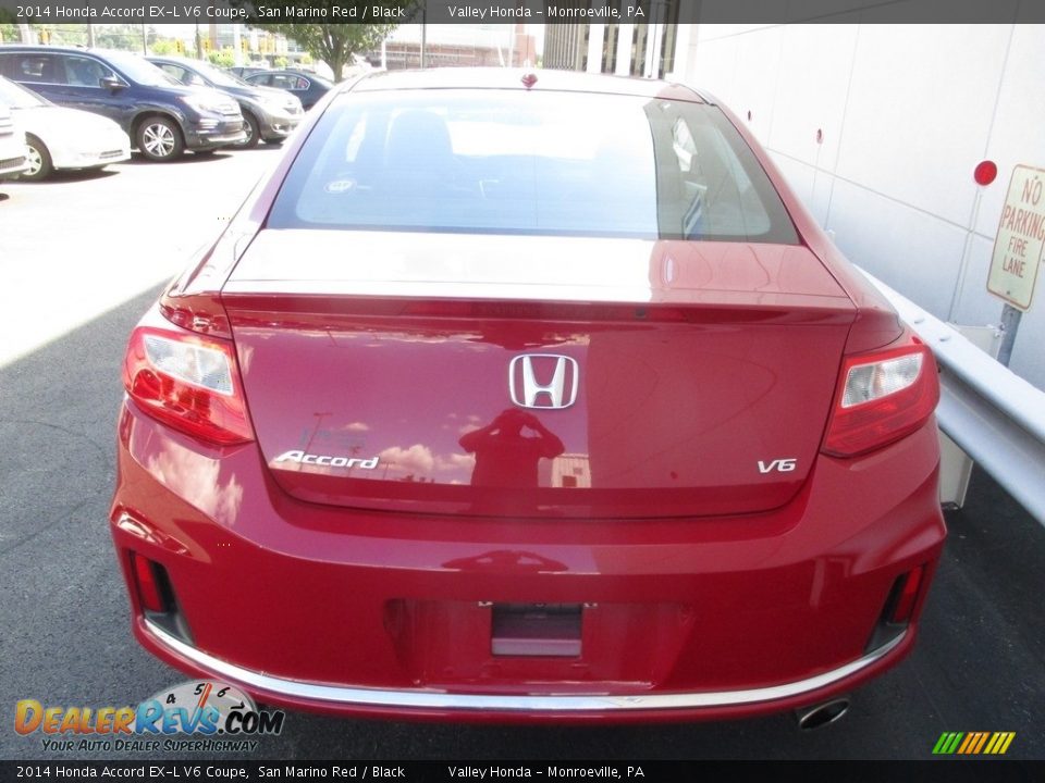 2014 Honda Accord EX-L V6 Coupe San Marino Red / Black Photo #3