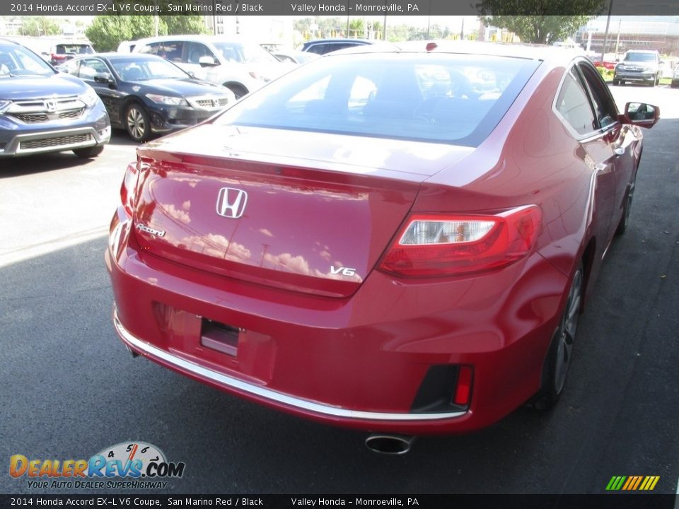 2014 Honda Accord EX-L V6 Coupe San Marino Red / Black Photo #4