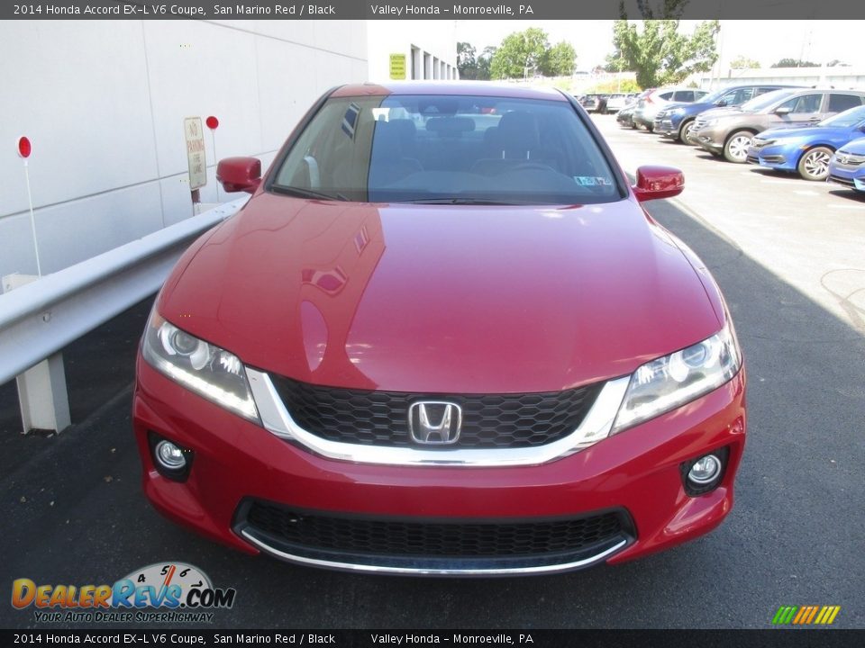 2014 Honda Accord EX-L V6 Coupe San Marino Red / Black Photo #7