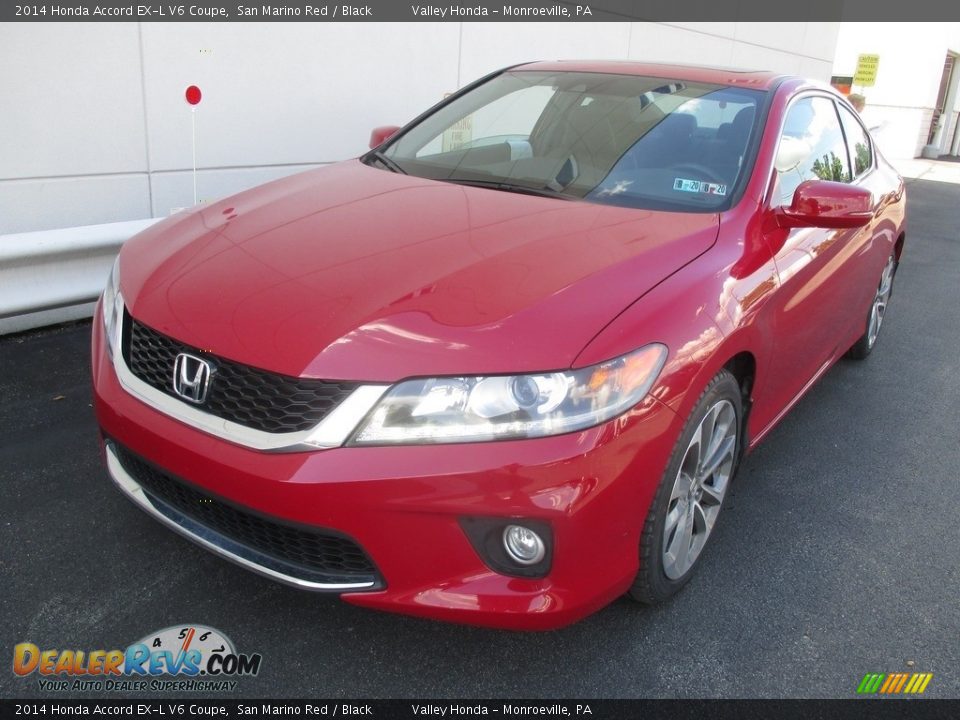 2014 Honda Accord EX-L V6 Coupe San Marino Red / Black Photo #8