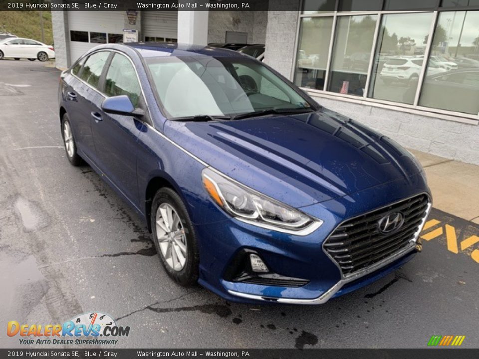 2019 Hyundai Sonata SE Blue / Gray Photo #2