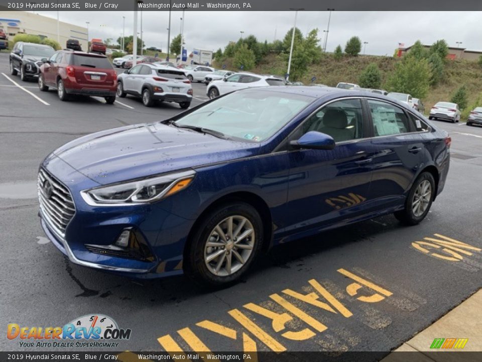 2019 Hyundai Sonata SE Blue / Gray Photo #7