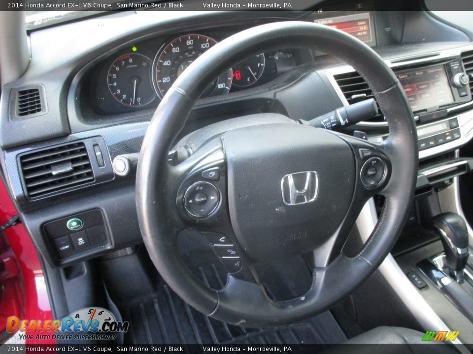 2014 Honda Accord EX-L V6 Coupe San Marino Red / Black Photo #13