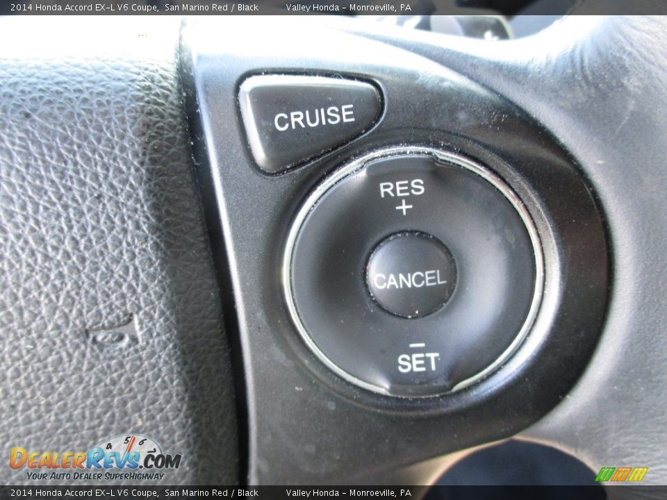 2014 Honda Accord EX-L V6 Coupe San Marino Red / Black Photo #17