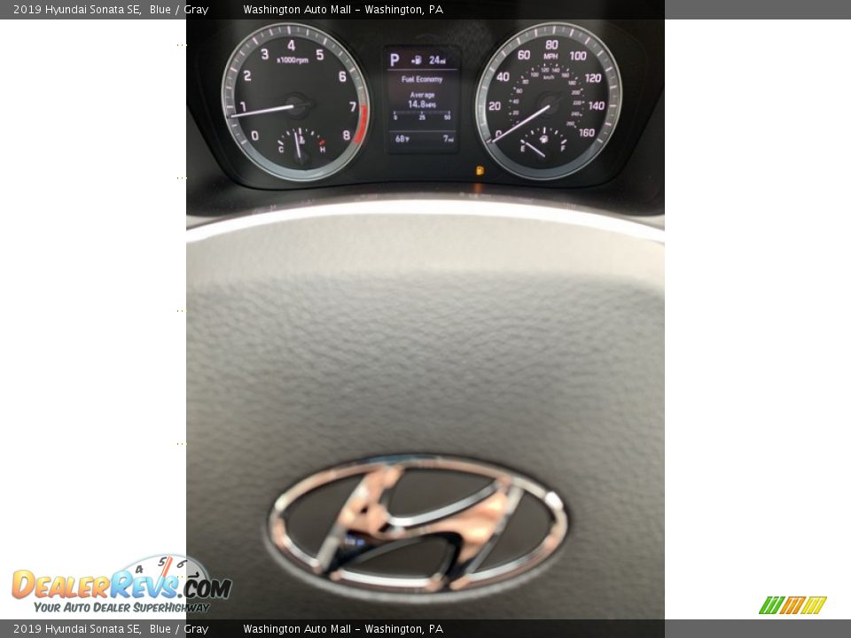 2019 Hyundai Sonata SE Blue / Gray Photo #30
