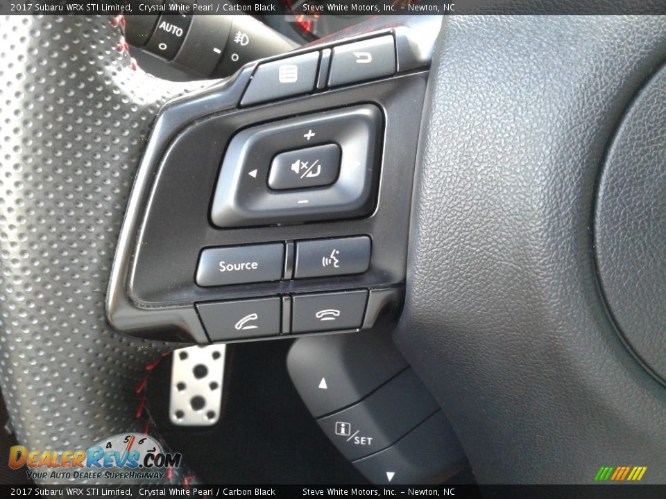 2017 Subaru WRX STI Limited Crystal White Pearl / Carbon Black Photo #17