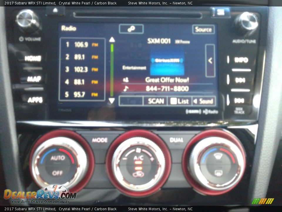 2017 Subaru WRX STI Limited Crystal White Pearl / Carbon Black Photo #24