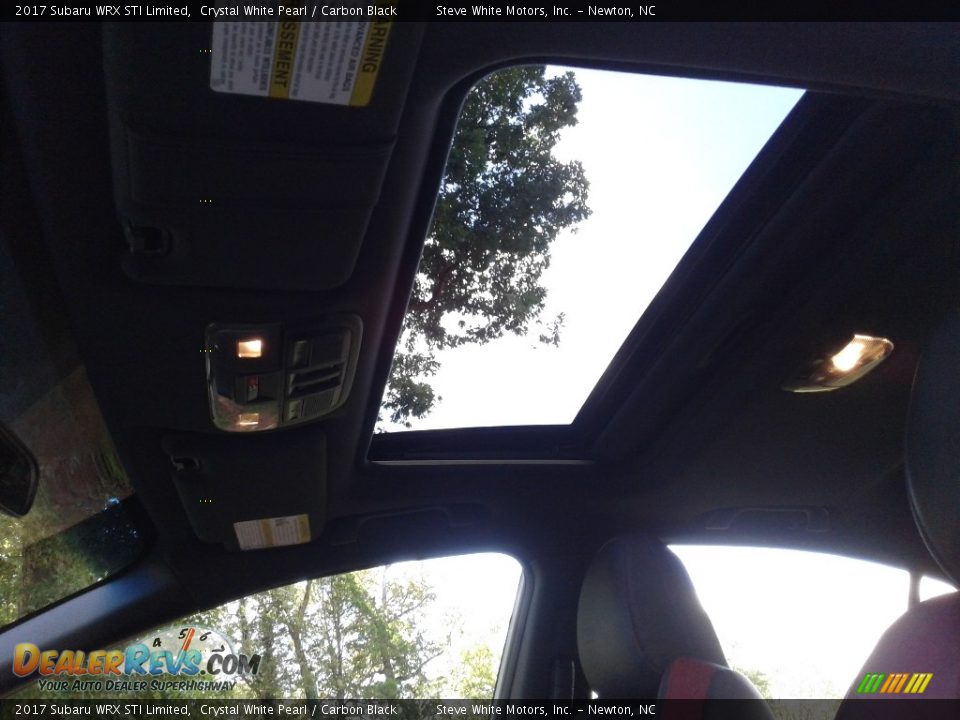 2017 Subaru WRX STI Limited Crystal White Pearl / Carbon Black Photo #35