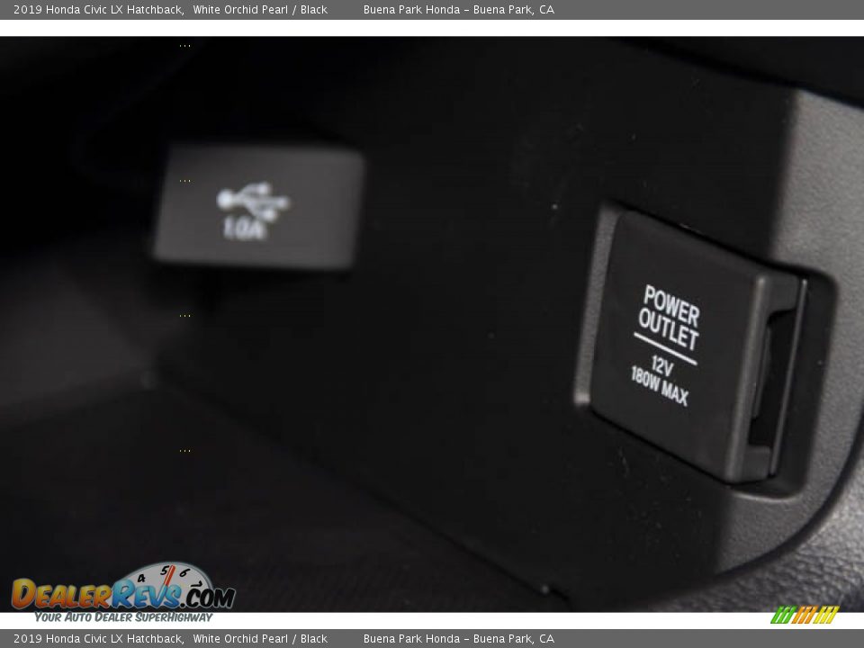 2019 Honda Civic LX Hatchback White Orchid Pearl / Black Photo #20