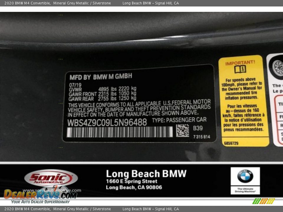 2020 BMW M4 Convertible Mineral Grey Metallic / Silverstone Photo #11