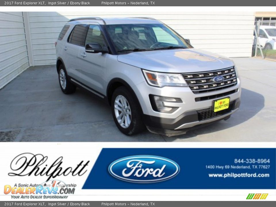 2017 Ford Explorer XLT Ingot Silver / Ebony Black Photo #1