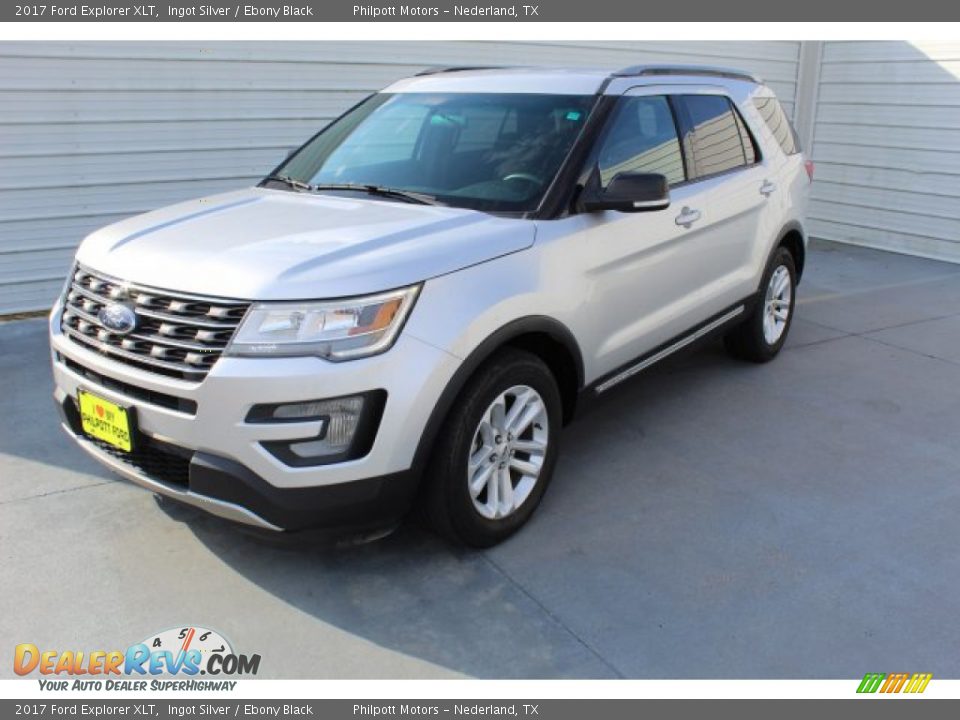 2017 Ford Explorer XLT Ingot Silver / Ebony Black Photo #3