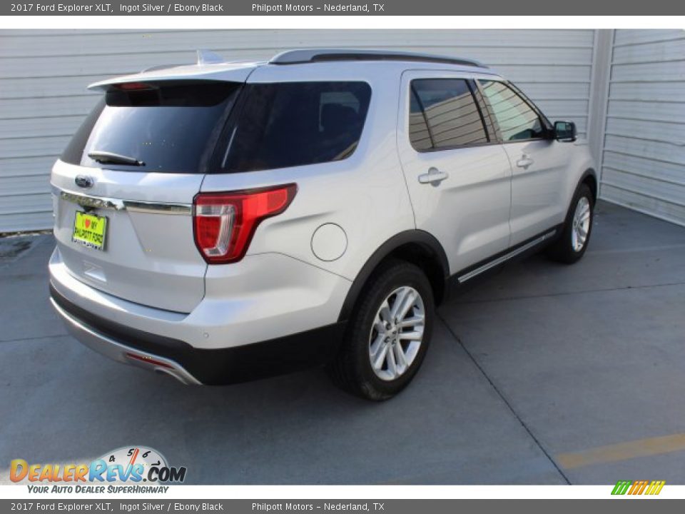 2017 Ford Explorer XLT Ingot Silver / Ebony Black Photo #8