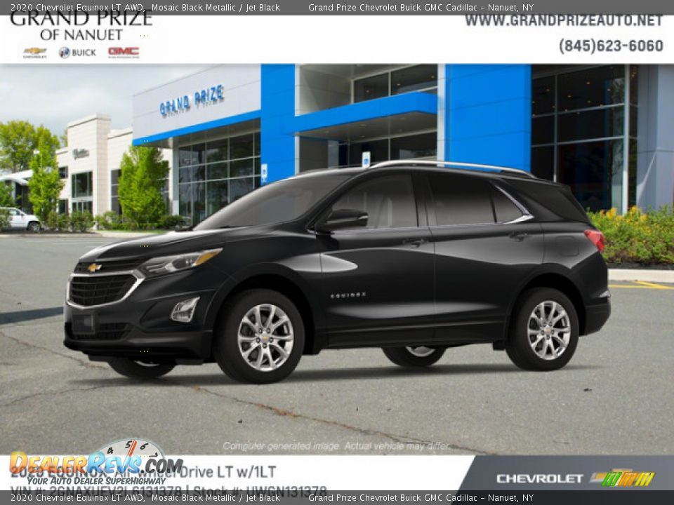 2020 Chevrolet Equinox LT AWD Mosaic Black Metallic / Jet Black Photo #2