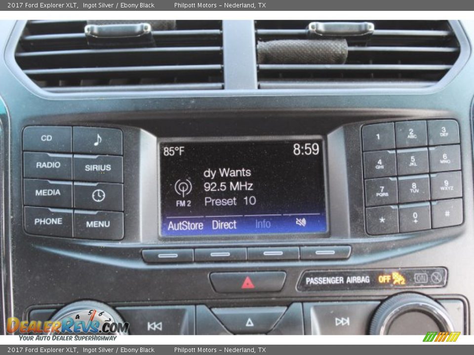 2017 Ford Explorer XLT Ingot Silver / Ebony Black Photo #17