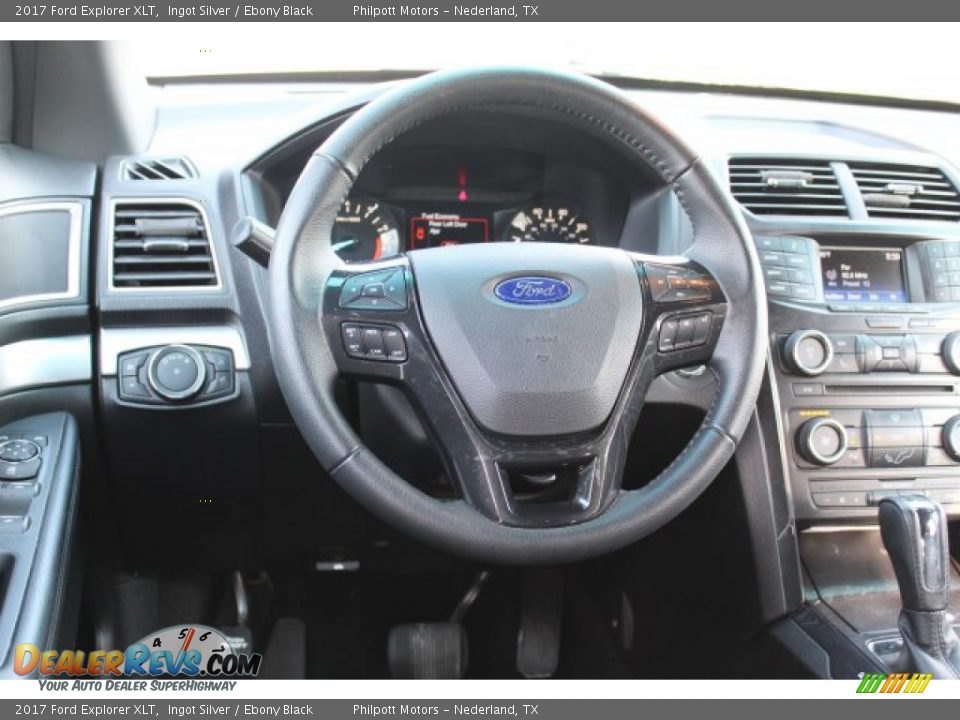 2017 Ford Explorer XLT Ingot Silver / Ebony Black Photo #24