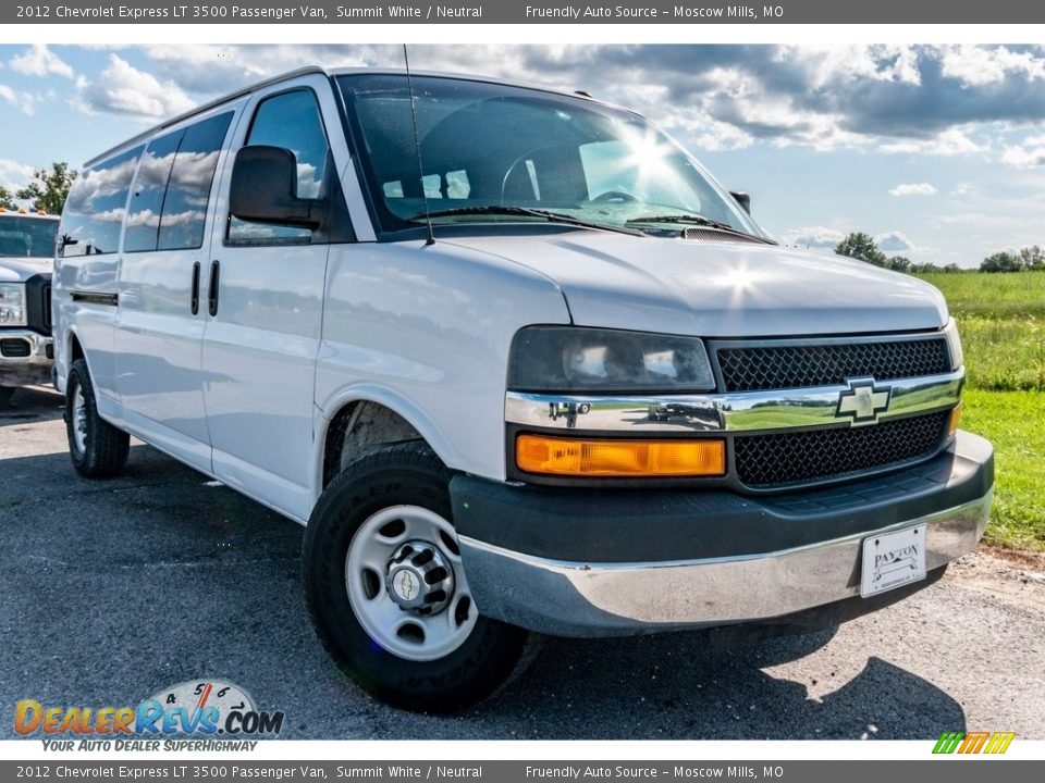 2012 Chevrolet Express LT 3500 Passenger Van Summit White / Neutral Photo #1