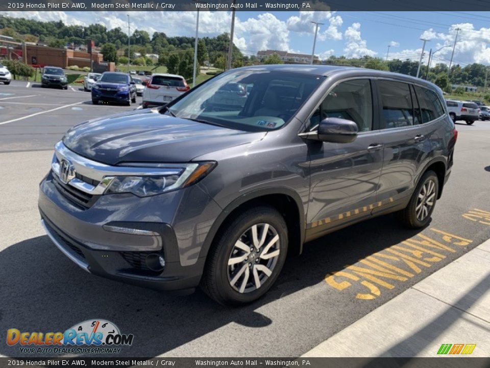 2019 Honda Pilot EX AWD Modern Steel Metallic / Gray Photo #4